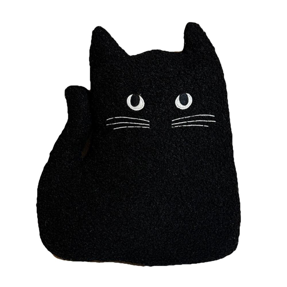 Target Bullseye Playground Halloween 2024 Black Sherpa Cat Decorative Pillow - Picture 4 of 4